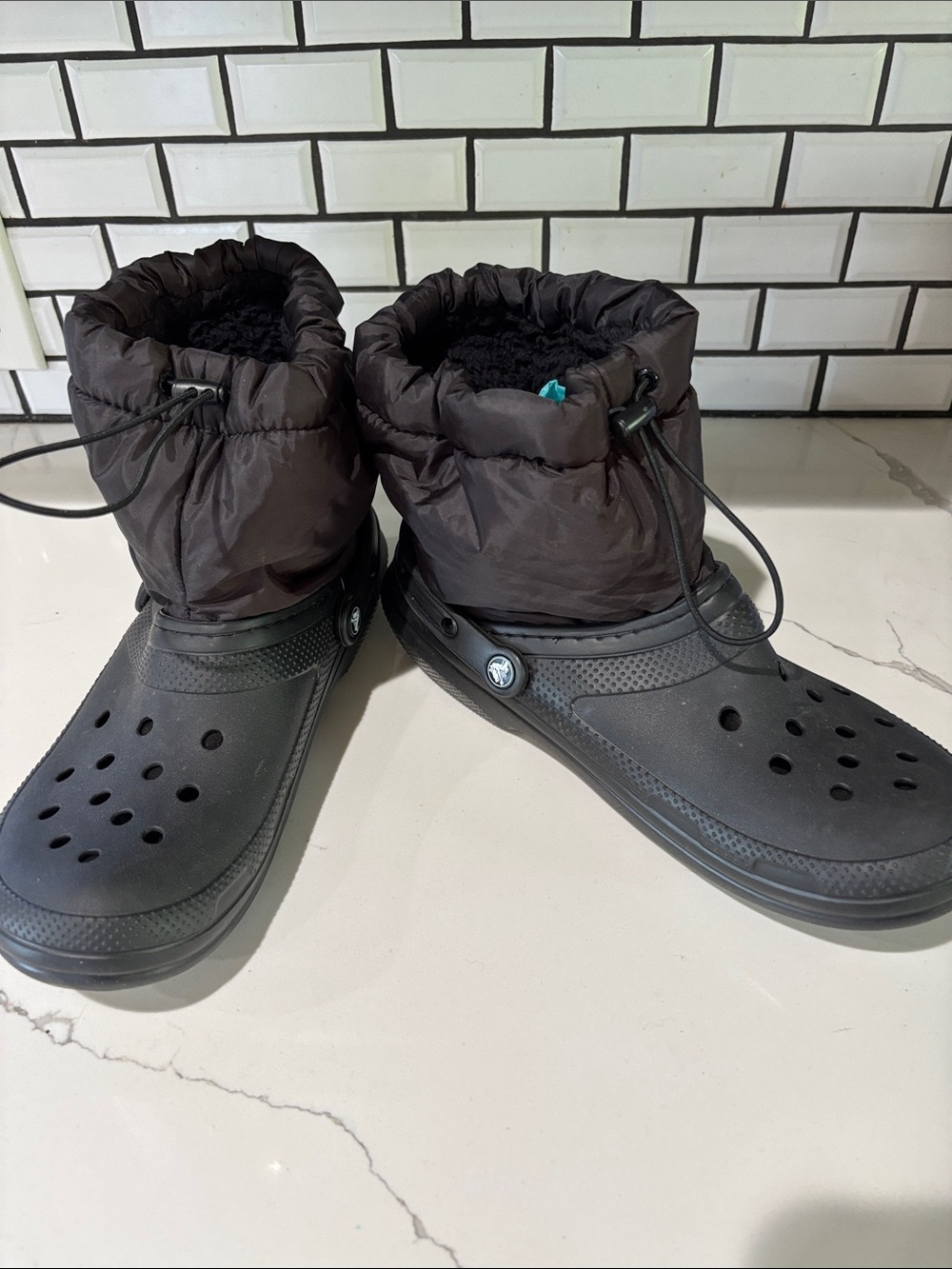 CROCS Classic Lined Neo Puff Black Insulated Rain/Snow Boot Men’s Sz 12 NWOT